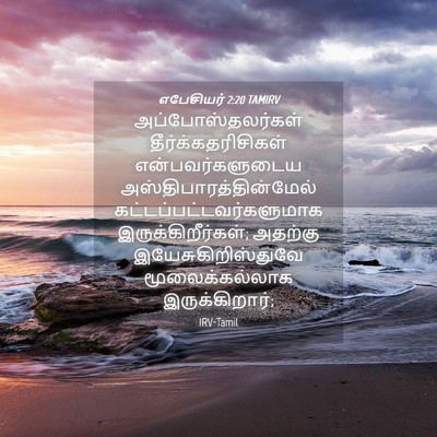 Picture 04 - எபேசியர் 2:20 TAMIRV - அப்போஸ்தலர்கள் - Bible Verse Picture