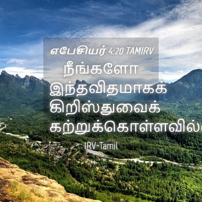 Picture 04 - எபேசியர் 4:20 TAMIRV - நீங்களோ - Bible Verse Picture
