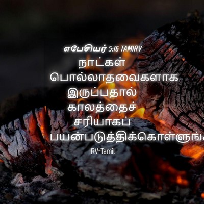 Picture 04 - எபேசியர் 5:16 TAMIRV - நாட்கள் - Bible Verse Picture
