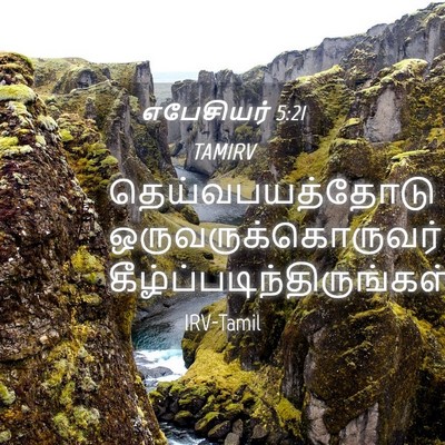 Picture 04 - எபேசியர் 5:21 TAMIRV - தெய்வபயத்தோடு - Bible Verse Picture