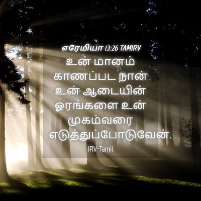 Picture 04 - எரேமியா 13:26 TAMIRV - உன் மானம் காணப்பட - Bible Verse Picture