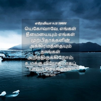 Picture 04 - எரேமியா 14:20 TAMIRV - யெகோவாவே, எங்கள் - Bible Verse Picture