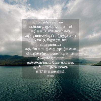 Picture 04 - எரேமியா 18:20 TAMIRV - நன்மைக்குத் - Bible Verse Picture
