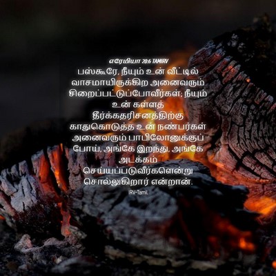 Picture 04 - எரேமியா 20:6 TAMIRV - பஸ்கூரே, நீயும் - Bible Verse Picture