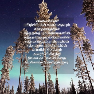 Picture 04 - எரேமியா 25:10 TAMIRV - மகிழ்ச்சியின் - Bible Verse Picture