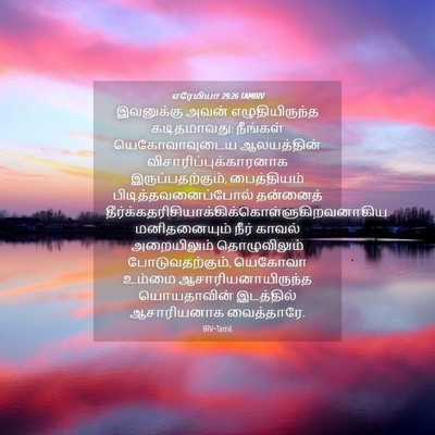 Picture 04 - எரேமியா 29:26 TAMIRV - இவனுக்கு அவன் - Bible Verse Picture