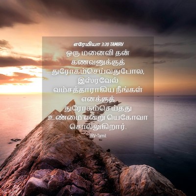 Picture 04 - எரேமியா 3:20 TAMIRV - ஒரு மனைவி தன் - Bible Verse Picture