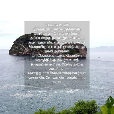 Picture 04 - எரேமியா 30:3 TAMIRV - இதோ, நாட்கள் - Bible Verse Picture