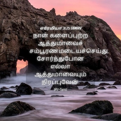 Picture 04 - எரேமியா 31:25 TAMIRV - நான் களைப்புற்ற - Bible Verse Picture