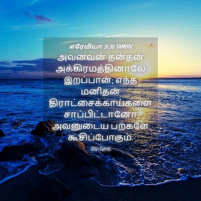 Picture 04 - எரேமியா 31:30 TAMIRV - அவனவன் தன்தன் - Bible Verse Picture