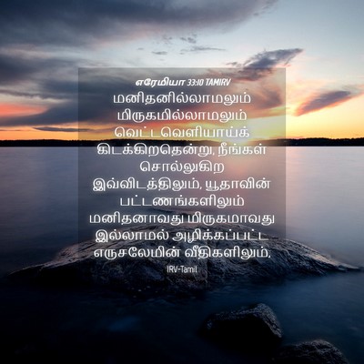 Picture 04 - எரேமியா 33:10 TAMIRV - மனிதனில்லாமலும் - Bible Verse Picture