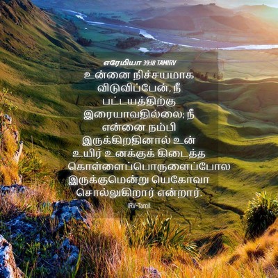 Picture 04 - எரேமியா 39:18 TAMIRV - உன்னை நிச்சயமாக - Bible Verse Picture