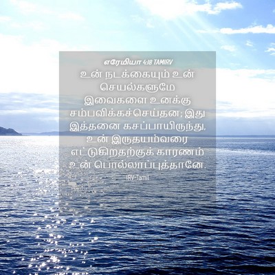 Picture 04 - எரேமியா 4:18 TAMIRV - உன் நடக்கையும் - Bible Verse Picture
