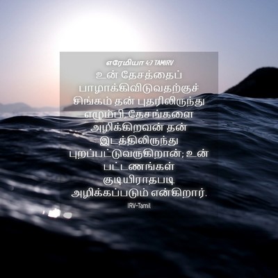 Picture 04 - எரேமியா 4:7 TAMIRV - உன் தேசத்தைப் - Bible Verse Picture