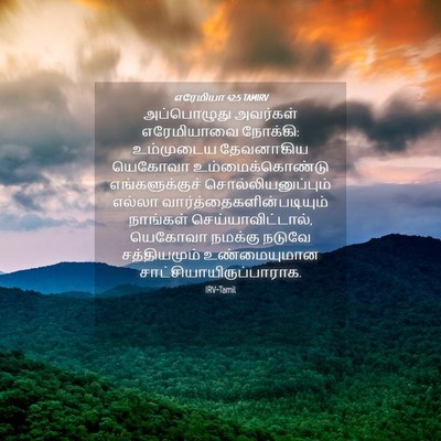 Picture 04 - எரேமியா 42:5 TAMIRV - அப்பொழுது அவர்கள் - Bible Verse Picture