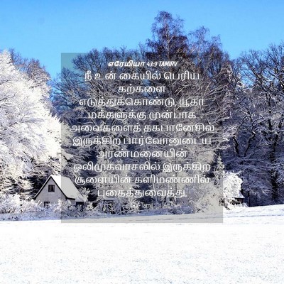 Picture 04 - எரேமியா 43:9 TAMIRV - நீ உன் கையில் - Bible Verse Picture