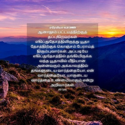 Picture 04 - எரேமியா 44:28 TAMIRV - ஆனாலும் - Bible Verse Picture