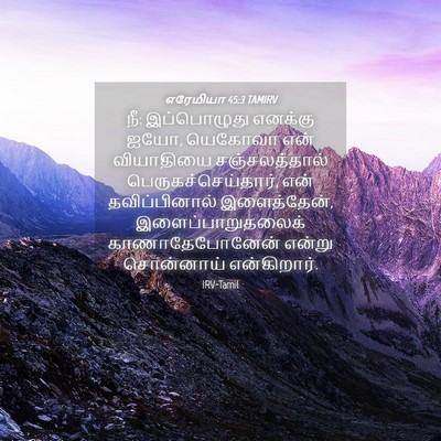 Picture 04 - எரேமியா 45:3 TAMIRV - நீ: இப்பொழுது - Bible Verse Picture