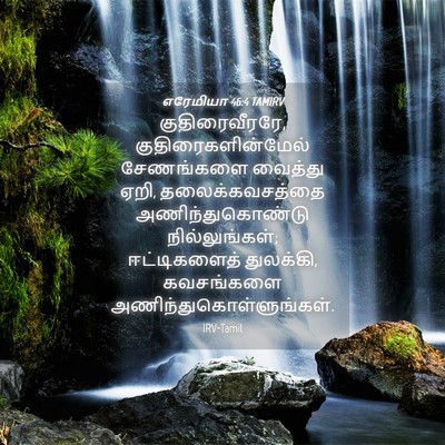 Picture 04 - எரேமியா 46:4 TAMIRV - குதிரைவீரரே, - Bible Verse Picture