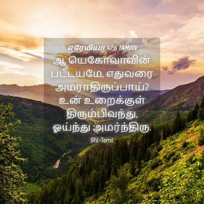 Picture 04 - எரேமியா 47:6 TAMIRV - ஆ யெகோவாவின் - Bible Verse Picture