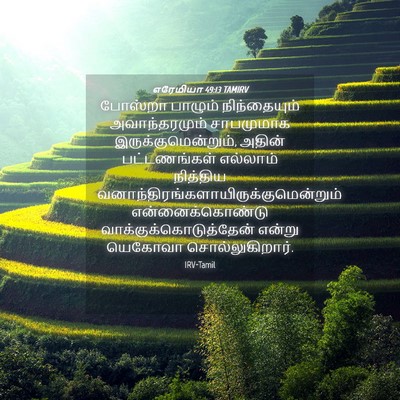 Picture 04 - எரேமியா 49:13 TAMIRV - போஸ்றா பாழும் - Bible Verse Picture