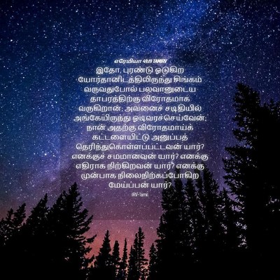 Picture 04 - எரேமியா 49:19 TAMIRV - இதோ, புரண்டு - Bible Verse Picture