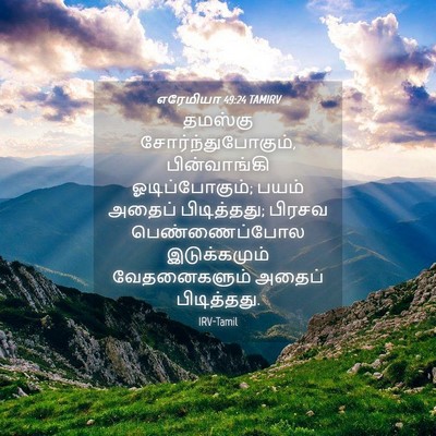 Picture 04 - எரேமியா 49:24 TAMIRV - தமஸ்கு - Bible Verse Picture