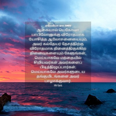 Picture 04 - எரேமியா 50:45 TAMIRV - ஆகையால் யெகோவா - Bible Verse Picture