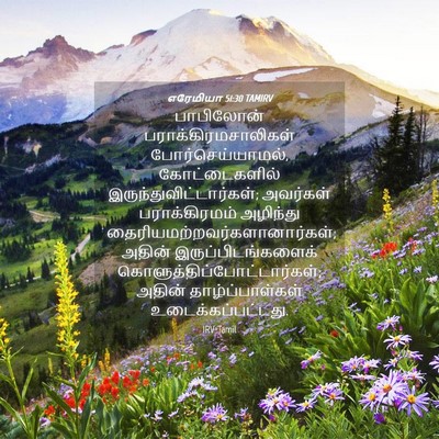Picture 04 - எரேமியா 51:30 TAMIRV - பாபிலோன் - Bible Verse Picture