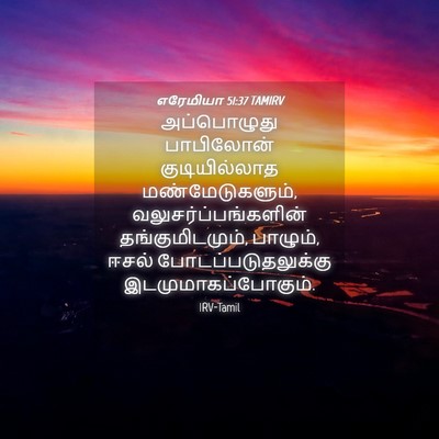 Picture 04 - எரேமியா 51:37 TAMIRV - அப்பொழுது - Bible Verse Picture