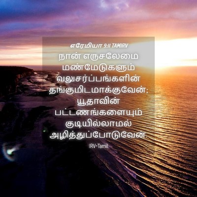 Picture 04 - எரேமியா 9:11 TAMIRV - நான் எருசலேமை - Bible Verse Picture