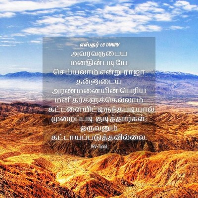 Picture 04 - எஸ்தர் 1:8 TAMIRV - அவரவருடைய - Bible Verse Picture