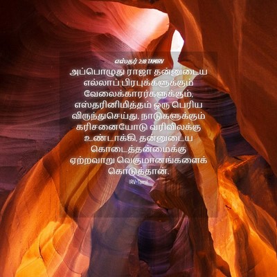 Picture 04 - எஸ்தர் 2:18 TAMIRV - அப்பொழுது ராஜா - Bible Verse Picture