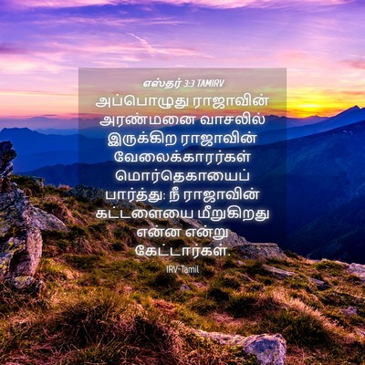 Picture 04 - எஸ்தர் 3:3 TAMIRV - அப்பொழுது - Bible Verse Picture