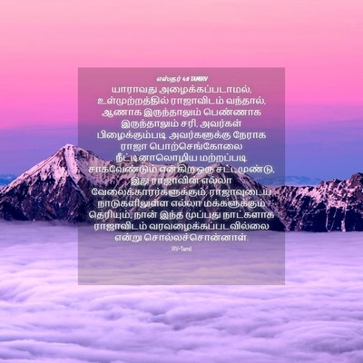 Picture 04 - எஸ்தர் 4:11 TAMIRV - யாராவது - Bible Verse Picture