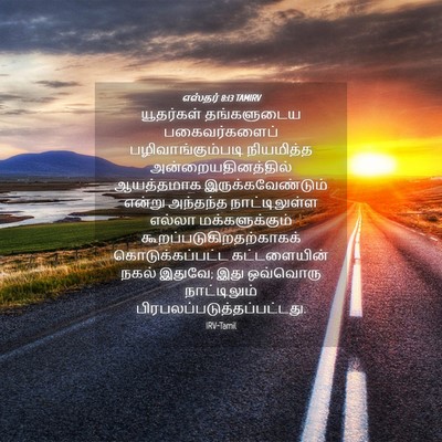 Picture 04 - எஸ்தர் 8:13 TAMIRV - யூதர்கள் - Bible Verse Picture