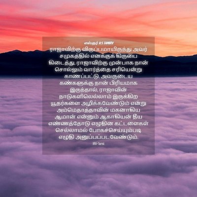 Picture 04 - எஸ்தர் 8:5 TAMIRV - ராஜாவிற்கு - Bible Verse Picture