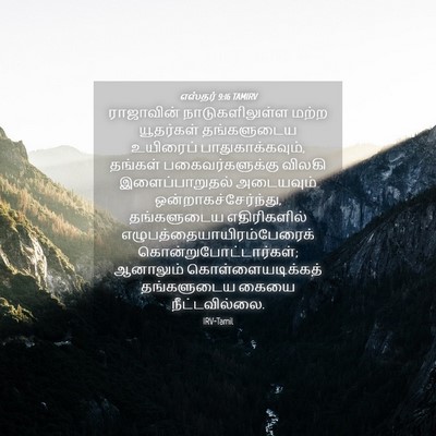 Picture 04 - எஸ்தர் 9:16 TAMIRV - ராஜாவின் - Bible Verse Picture