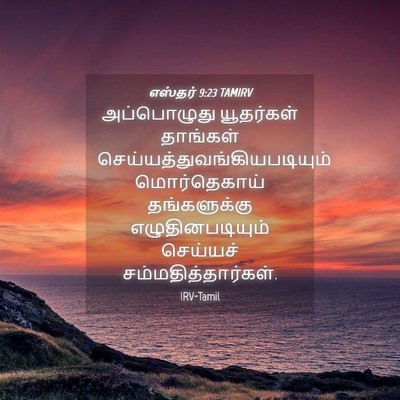 Picture 04 - எஸ்தர் 9:23 TAMIRV - அப்பொழுது - Bible Verse Picture