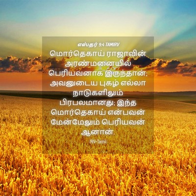 Picture 04 - எஸ்தர் 9:4 TAMIRV - மொர்தெகாய் - Bible Verse Picture
