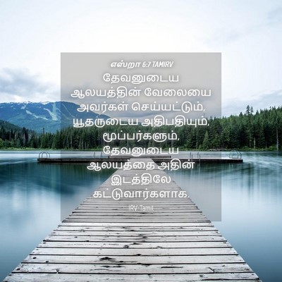 Picture 04 - எஸ்றா 6:7 TAMIRV - தேவனுடைய - Bible Verse Picture