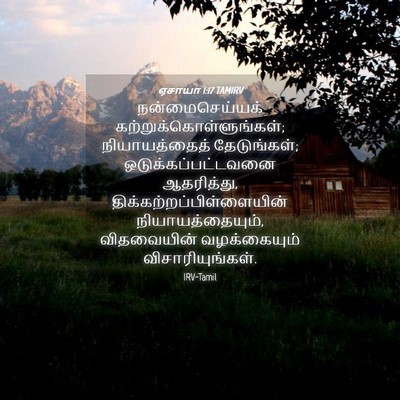 Picture 04 - ஏசாயா 1:17 TAMIRV - நன்மைசெய்யக் - Bible Verse Picture
