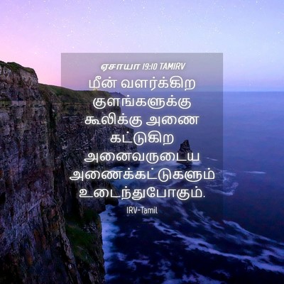 Picture 04 - ஏசாயா 19:10 TAMIRV - மீன் வளர்க்கிற - Bible Verse Picture