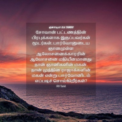 Picture 04 - ஏசாயா 19:11 TAMIRV - சோவான் - Bible Verse Picture