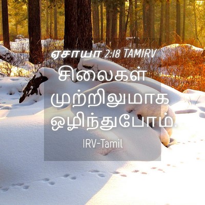 Picture 04 - ஏசாயா 2:18 TAMIRV - சிலைகள் - Bible Verse Picture