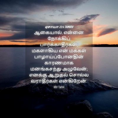 Picture 04 - ஏசாயா 22:4 TAMIRV - ஆகையால், என்னை - Bible Verse Picture