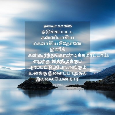 Picture 04 - ஏசாயா 23:12 TAMIRV - ஒடுக்கப்பட்ட - Bible Verse Picture