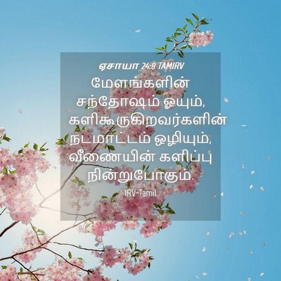 Picture 04 - ஏசாயா 24:8 TAMIRV - மேளங்களின் - Bible Verse Picture