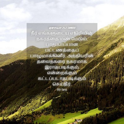 Picture 04 - ஏசாயா 25:2 TAMIRV - நீர் எங்களுடைய - Bible Verse Picture