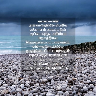 Picture 04 - ஏசாயா 27:13 TAMIRV - அக்காலத்திலே - Bible Verse Picture